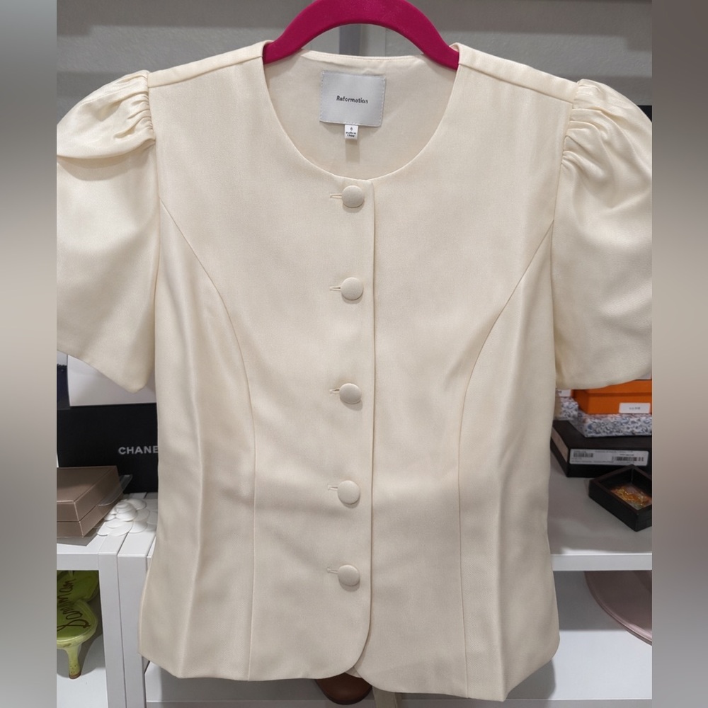 Reformation Mika Two Piece cream NWOT - Picture 10 of 12